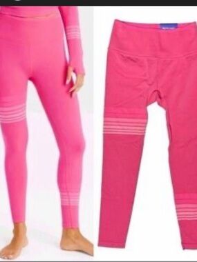 JoyLab Hot Pink Girls' Striped Performance Leggings